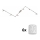 Eglo - LED spot MY CHOICE 6xE14/4W/230V mat chroom/wit