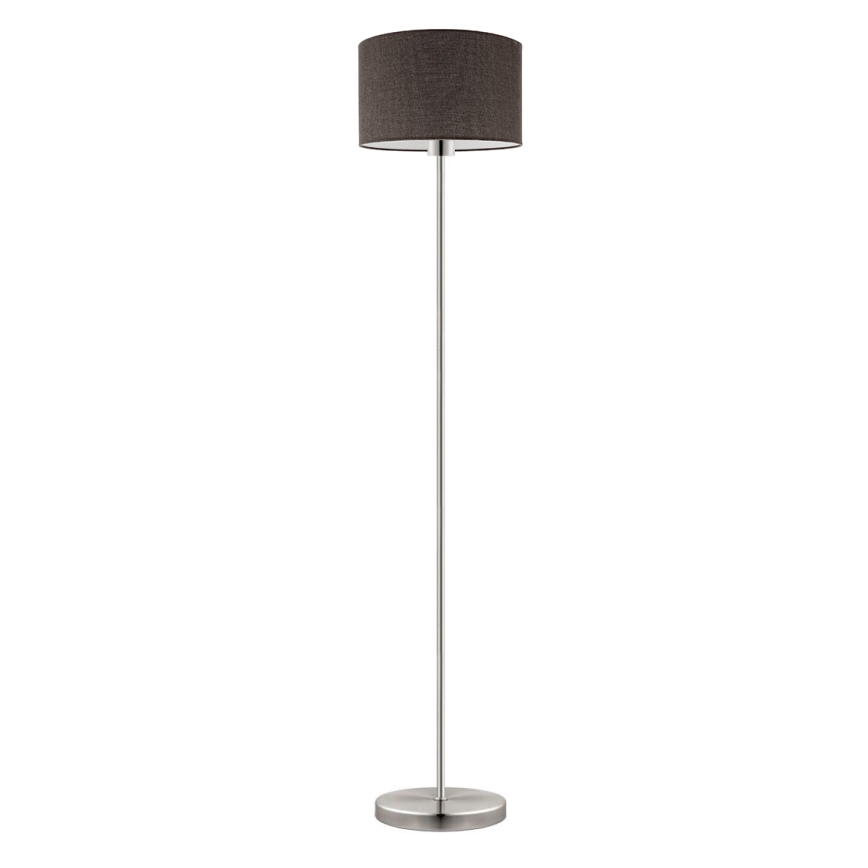 Eglo - LED  Staande Lamp TUNJA 1xE27/60W/230V mat chroom/bruin