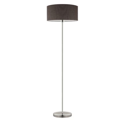 Eglo - LED  Staande Lamp TUNJA 1xE27/60W/230V mat chroom/bruin