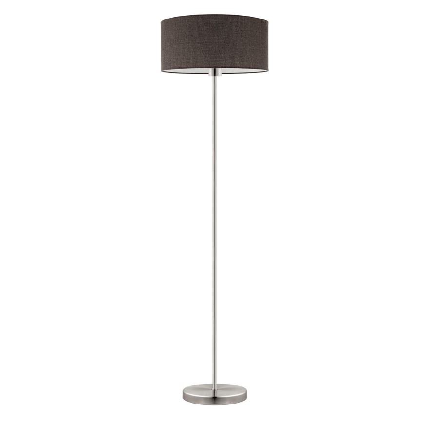 Eglo - LED  Staande Lamp TUNJA 1xE27/60W/230V mat chroom/bruin