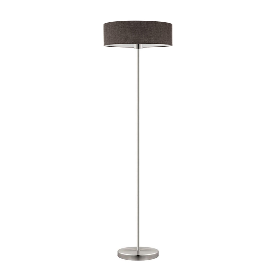 Eglo - LED  Staande Lamp TUNJA 1xE27/60W/230V mat chroom/bruin
