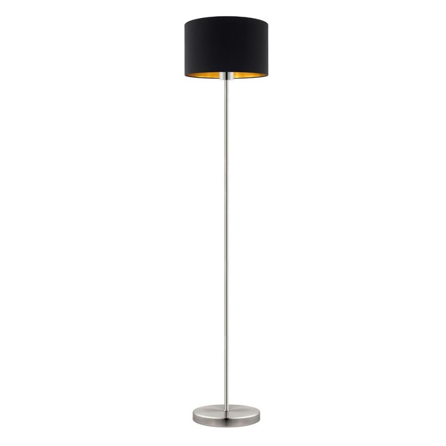 Eglo - LED  Staande Lamp TUNJA 1xE27/60W/230V mat chroom/zwart