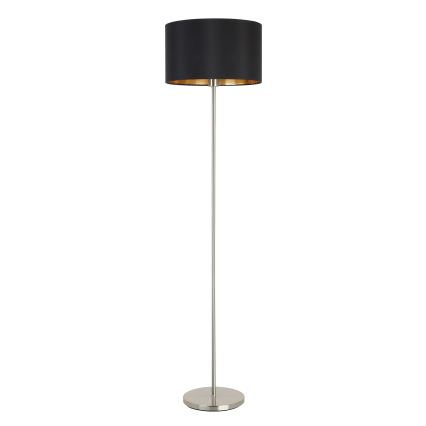 Eglo - LED  Staande Lamp TUNJA 1xE27/60W/230V mat chroom/zwart