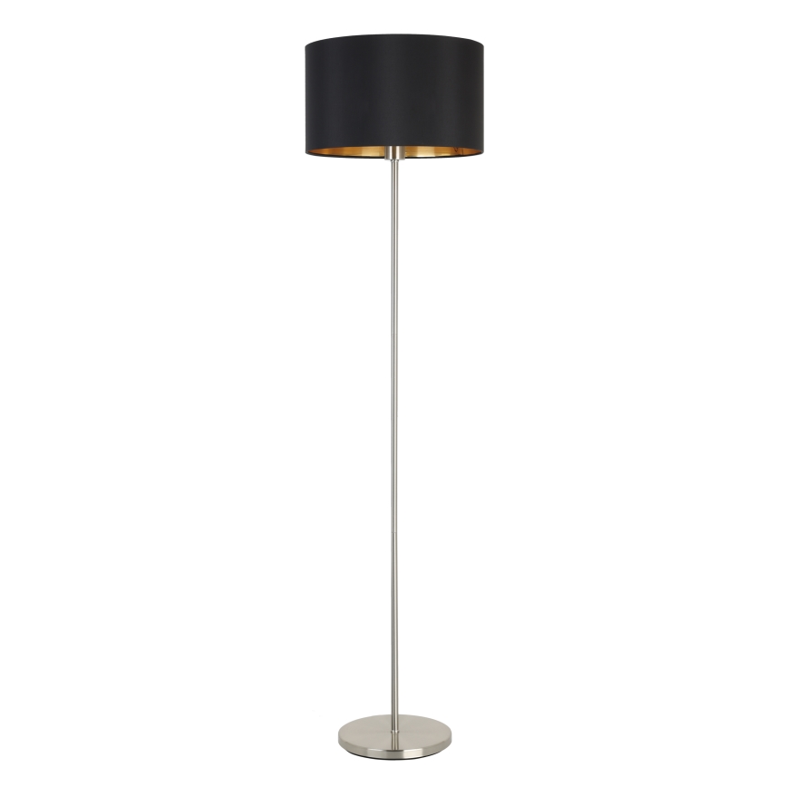 Eglo - LED  Staande Lamp TUNJA 1xE27/60W/230V mat chroom/zwart