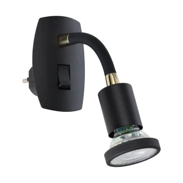 Eglo - LED stopcontactarmatuur 1xGU10/4,5W/230V zwart