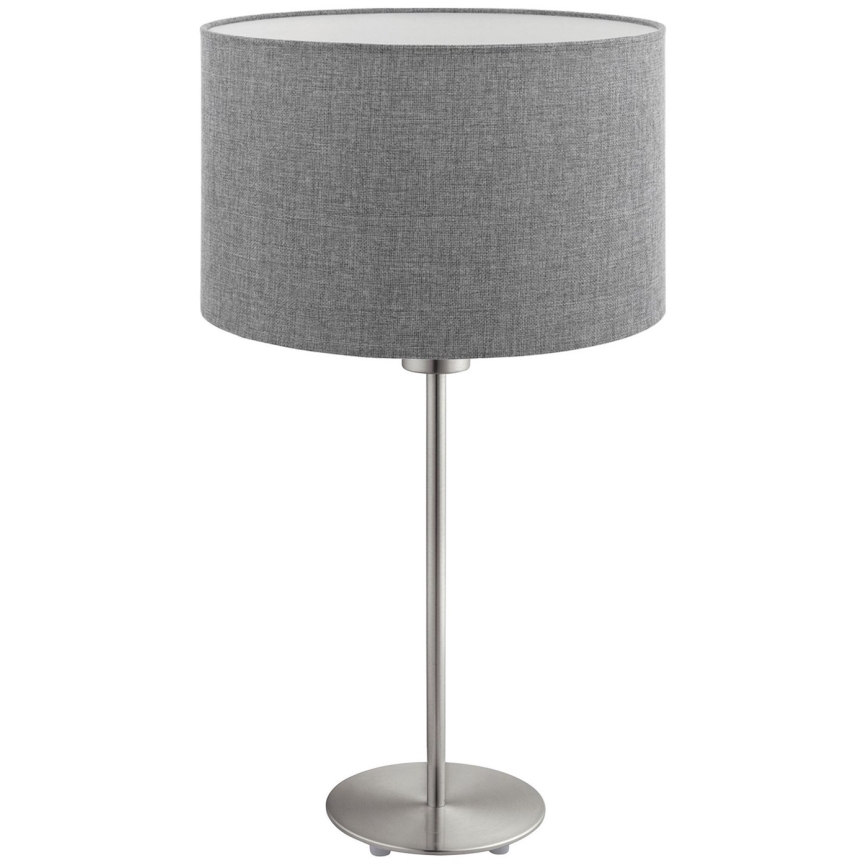Eglo - LED  Tafellamp TUNJA 1xE27/60W/230V 38,5 cm mat chroom/grijs