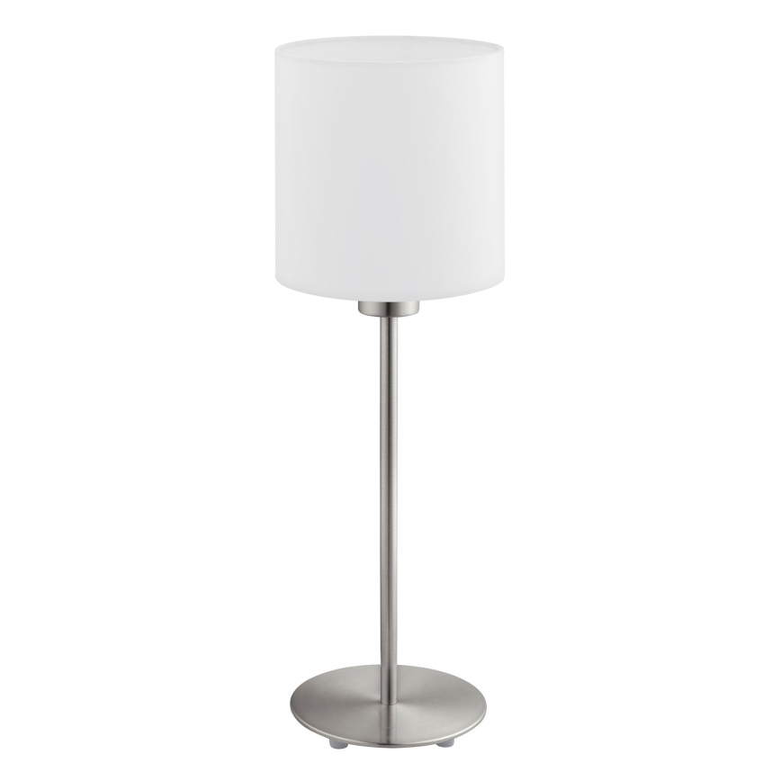 Eglo - LED  Tafellamp TUNJA 1xE27/60W/230V 38,5 cm mat chroom/wit