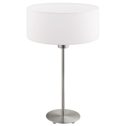 Eglo - LED  Tafellamp TUNJA 1xE27/60W/230V 38,5 cm mat chroom/wit