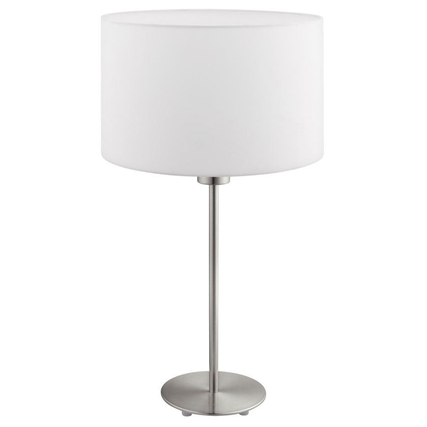 Eglo - LED  Tafellamp TUNJA 1xE27/60W/230V 38,5 cm mat chroom/wit
