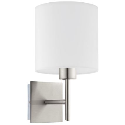 Eglo - LED wand verlichting TUNJA 1xE27/60W/230V mat chroom/wit