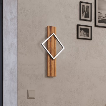 Eglo - LED-wandlamp LED/13W/230V zwart/bruin