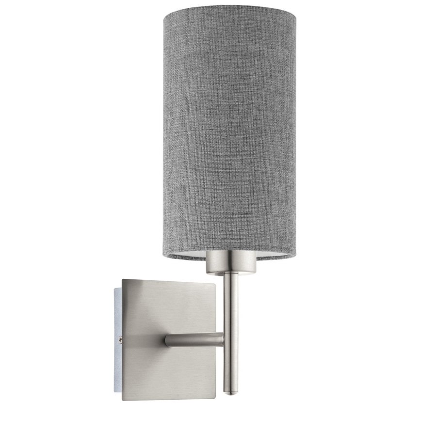 Eglo - LED Wandlamp TUNJA 1xE27/60W/230V mat chroom/grijs