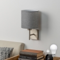 Eglo - LED Wandlamp TUNJA 1xE27/60W/230V mat chroom/grijs