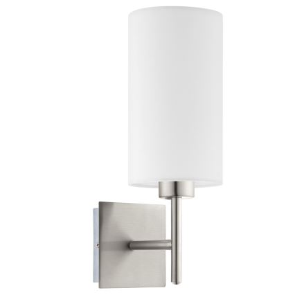 Eglo - LED Wandlamp TUNJA 1xE27/60W/230V mat chroom/wit