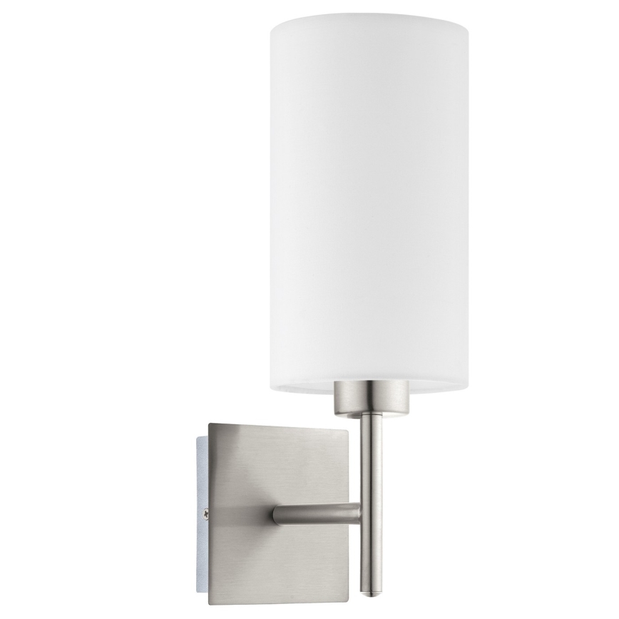 Eglo - LED Wandlamp TUNJA 1xE27/60W/230V mat chroom/wit