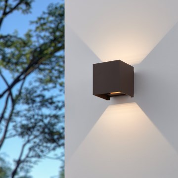 Eglo - LED Wandlamp voor buiten 2xLED/2,8W/230V IP54 bruin