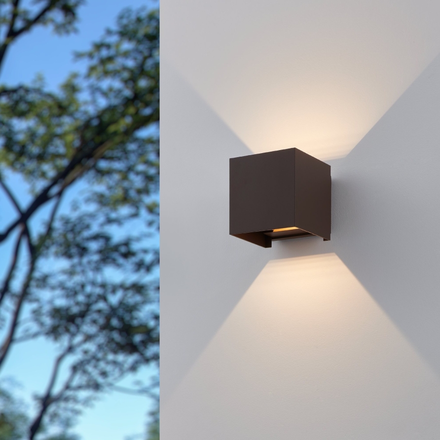 Eglo - LED Wandlamp voor buiten 2xLED/2,8W/230V IP54 bruin