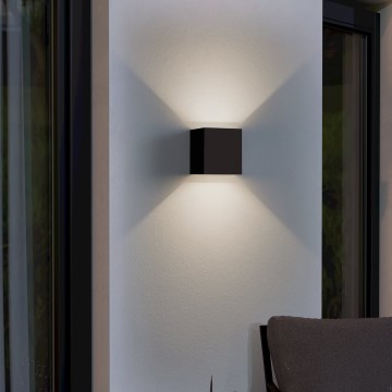 Eglo - LED Wandlamp voor buiten 2xLED/2,8W/230V IP54 zwart