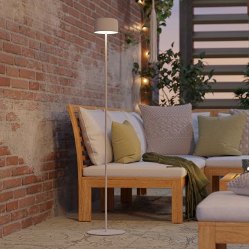 Eglo - LED zonne-oplaadbare staande lamp met aanraakbediening LED/2,8W/3,7V 1800 mAh IP44 wit