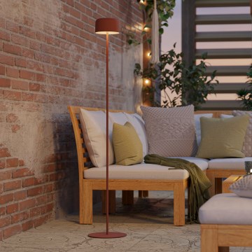 Eglo - LED zonne-oplaadbare vloerlamp met touch-bediening LED/2,8W/3,7V 1800 mAh IP44 oranje