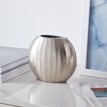 Eglo - Metalen vaas 13x15 cm zilver