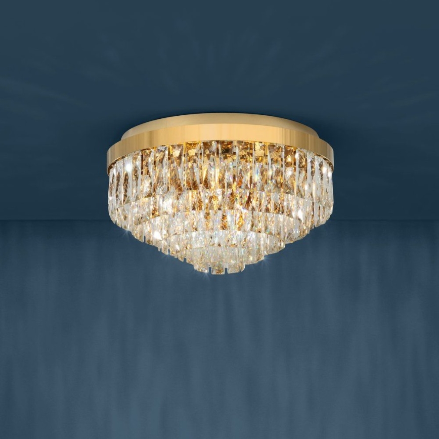 Eglo - Plafond Lamp 8xE14/40W/230V goud