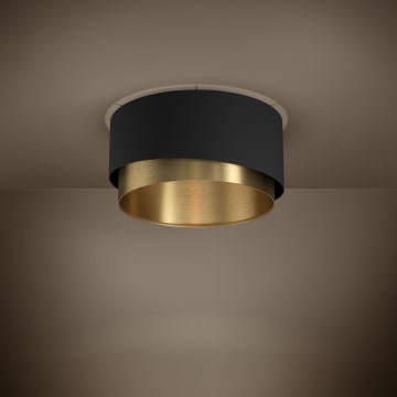 Eglo - Plafondlamp 1xE27/40W/230V zwart/goud