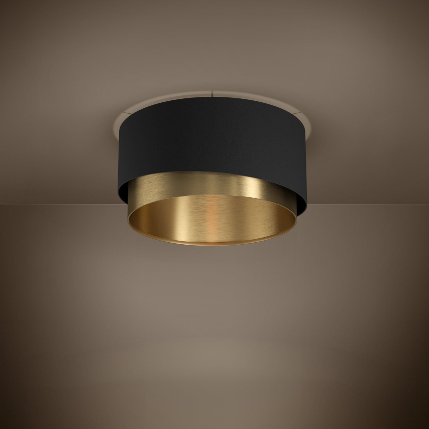 Eglo - Plafondlamp 1xE27/40W/230V zwart/goud