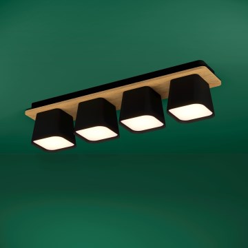 Eglo - Plafondlamp 4xE27/40W/230V zwart/bruin