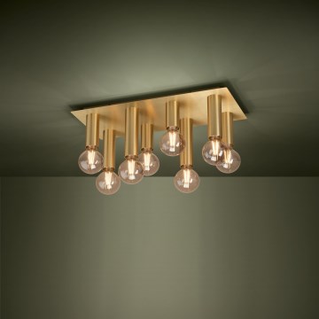 Eglo - Plafondlamp 8xE27/40W/230V goud