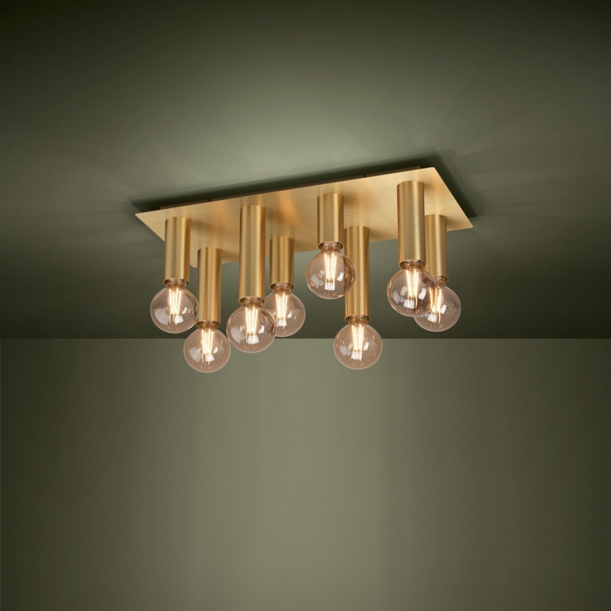 Eglo - Plafondlamp 8xE27/40W/230V goud