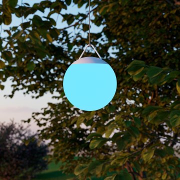 Eglo - RGB LED-dimbare oplaadbare buitenlamp, 2600 mAh, IP44, wit + afstandsbediening