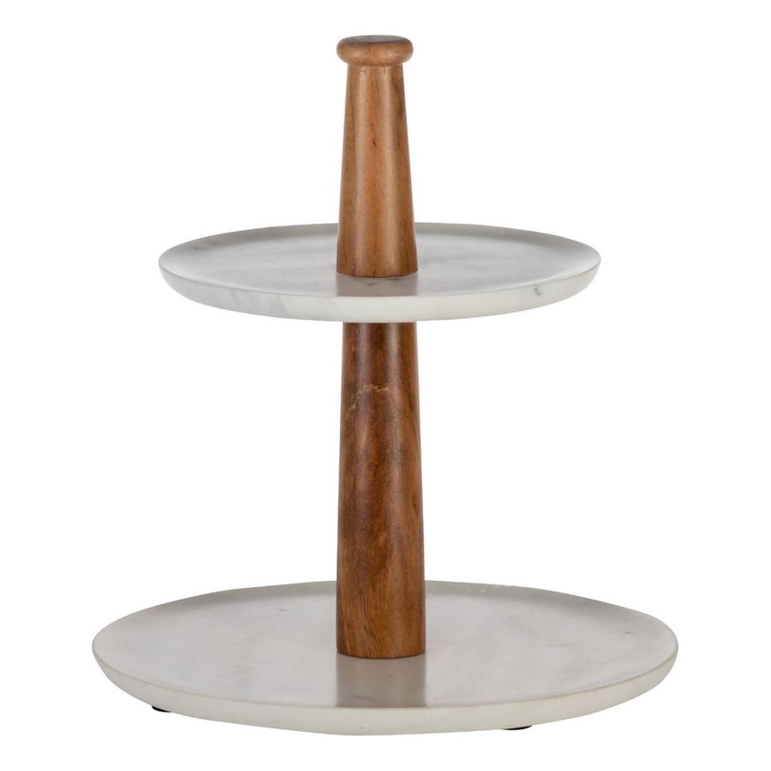 Eglo - Serveerstandaard 28x25,5 cm grijs/bruin