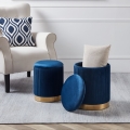 Eglo - SET 2x Krukje diameter 31,5/36 cm blauw/goud
