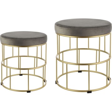 Eglo - SET 2x Krukje grijs/goud