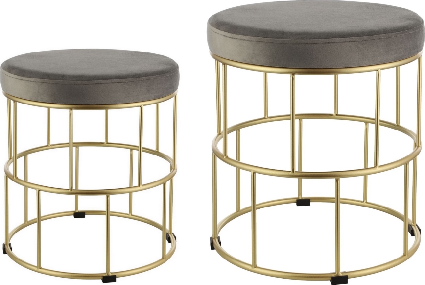 Eglo - SET 2x Krukje grijs/goud
