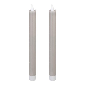 Eglo - SET 2x LED Candle LED/1xAAA 24,5 cm grijs