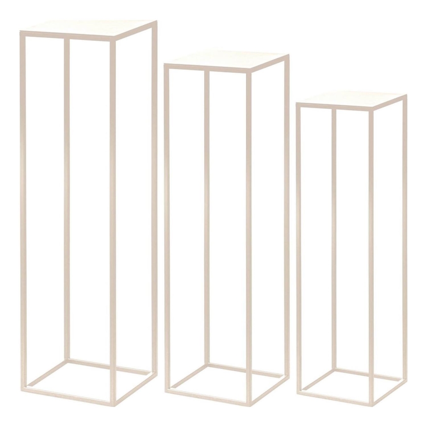 Eglo - SET 3x Bloemen standaard crème