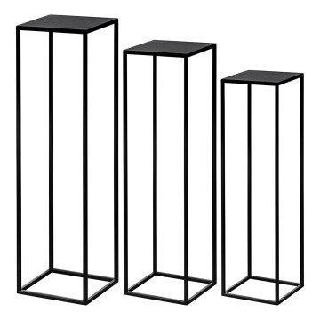 Eglo - SET 3x Bloemen standaard zwart