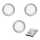 Eglo - SET 3x Dimbare LED Inbouw Lamp TINUS LED/17W/230V + afstandsbediening