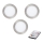 Eglo - SET 3x Dimbare LED Inbouw Plafond Lamp TINUS LED/6W/230V + afstandsbediening