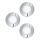 Eglo - SET 3x Hangende LED Badkamer plafond verlichting FUEVA 1xLED/2,8W/230V IP44 glanzend chroom