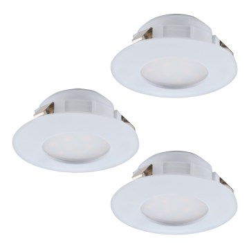 Eglo - SET 3x Hangende LED Badkamer plafond verlichting PINEDA 1xLED/4,9W/230V IP44