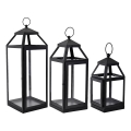 Eglo - SET 3x Lantern 56/41/25 cm zwart