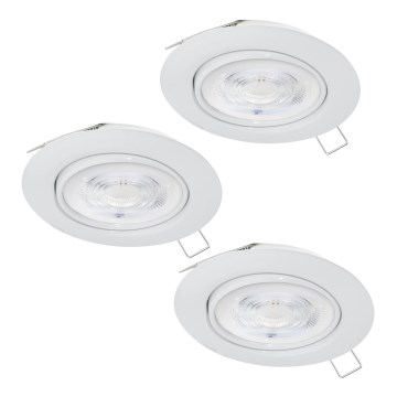 Eglo - SET 3x LED Hang plafondverlichting 1xGU10/4W/230V wit