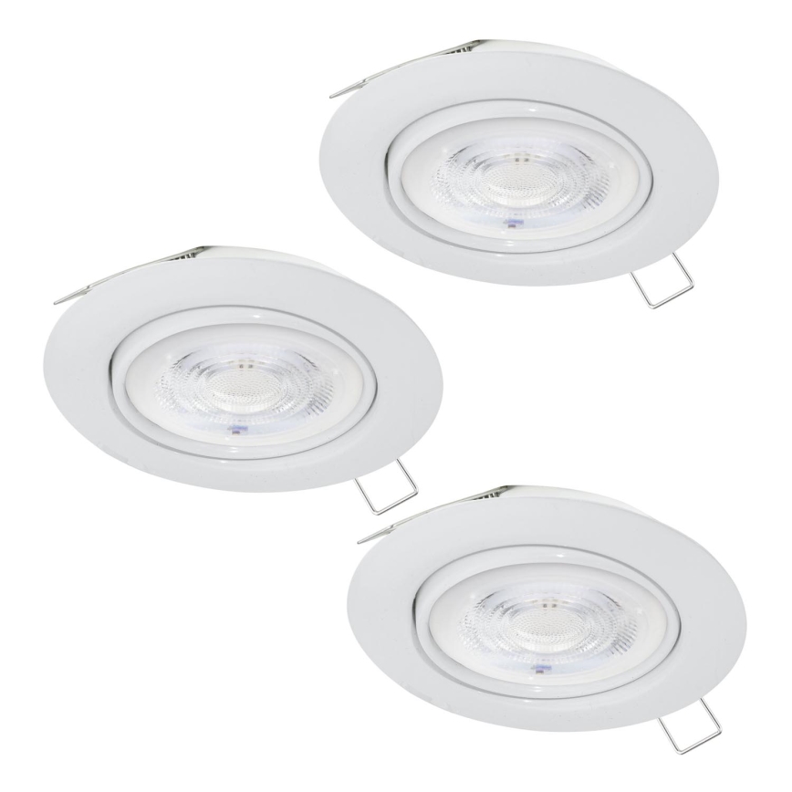 Eglo - SET 3x LED Hang plafondverlichting 1xGU10/4W/230V wit