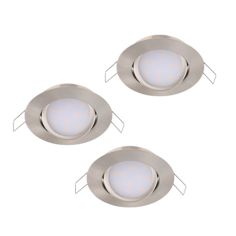 Eglo - SET 3x LED Inbouwlamp MUNIZ 1xLED/6W/230V