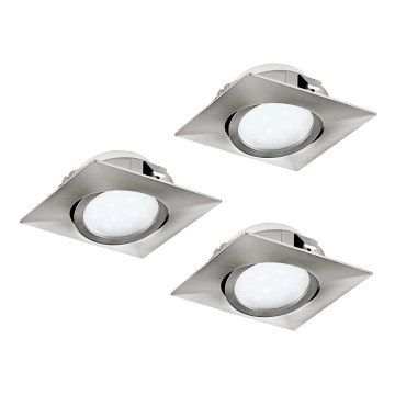 Eglo - SET 3x LED Inbouwlamp PINEDA 1xLED/4,9W/230V
