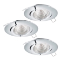 Eglo - SET 3x LED Inbouwlamp TEDO 3xGU10-LED/5W/230V