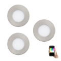 Eglo - SET 3x LED RGB Dimbare hangende plafondverlichting FUEVA-C 1xLED/3W/230V